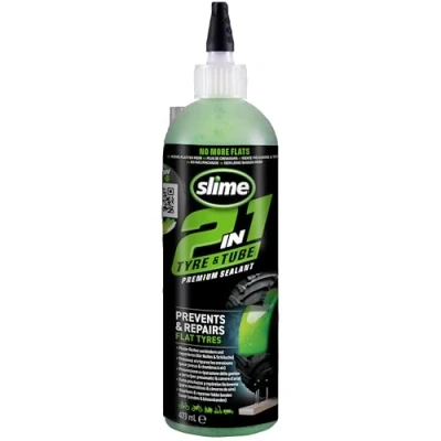 Imagen de Slime 10193 51 2 in 1 Sellante Verde apto para todos los Neumáticos y Cámaras fuera de carretera, Prevenir Reparar Pinchazos, Premium, 473ml (16oz)