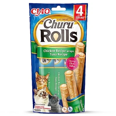 Imagen de CHURU Cat Rolls Receta DE ATUN 4X 10GR