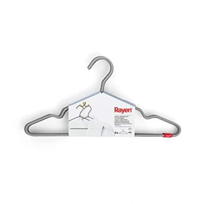 Imagen de Rayen Perchas para Ropa Anti deslizantes Pack de 6 Unidades Nylon 40,3 x 21 cm