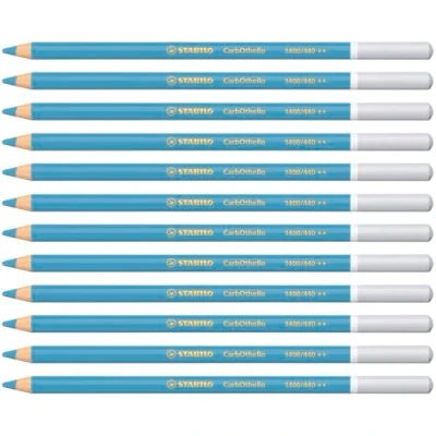 Imagen de Lápiz de Color tiza pastel STABILO CarbOthello Caja con 12 unidades azul cielo