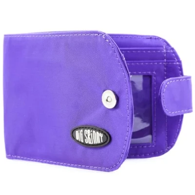 Imagen de Big Skinny Women&#039;s Taxicat Bi Fold Slim Wallet, Holds Up to 25 Cards, Purple