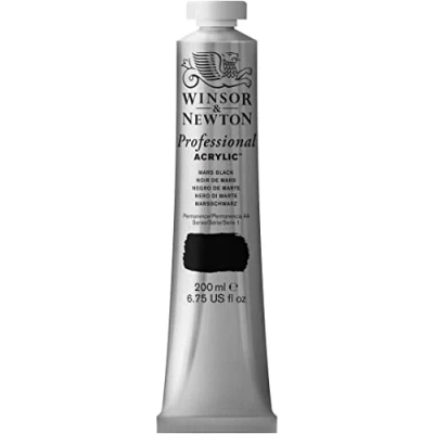 Imagen de Winsor &amp; Newton Professional Pintura acrílica, tubo 200 ml, color negro de marte
