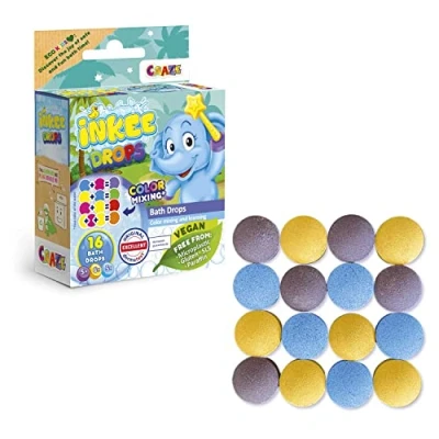 Imagen de INKEE Bathdrops Bombas de Baño Para Niños, 16 Combinar y Aprender Colores, Compatible con Varitas