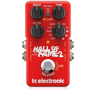 Imagen de Pedal de reverberación icónico TC Electronic HALL OF FAME 2 REVERB con interruptor pie MASH innovador y efecto Shimmer