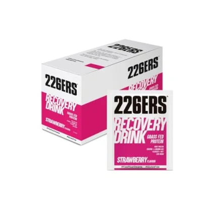 Imagen de 226ERS Recovery Drink Monodosis Recuperador Muscular con Proteína Whey, Creatina, Hidratos, Triglicéridos y L Arginina, Sin Gluten, Fresa 15 unidades x 50 gr