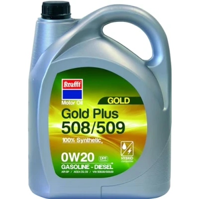 Imagen de Krafft Aceite Motor Gold Plus 508/509 0W20, Lubricante Sintético Baja Viscosidad, 5L