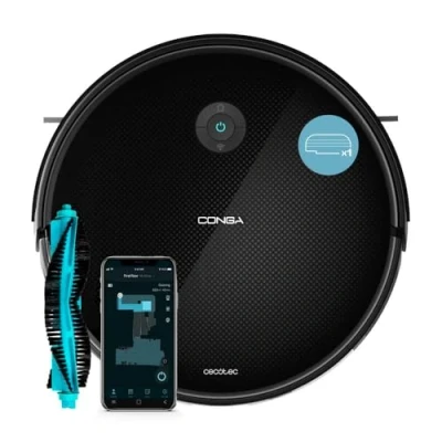 Imagen de Cecotec Robot Aspirador Conga 2499 Ultra Genesis con tecnología giroscópica, Friega, aspira y Barre a la Vez, 2200 Pa, App CECOTEC. Cepillo multifunción, Depósito Mixto, 3 L, WiFi Bluetooth