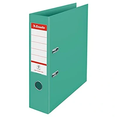 Imagen de Esselte Archivador de Palanca, Capacidad 500 hojas, Lomo 75mm, Light &amp; Durable A4 Folder, Casa y Oficina, Diseño en Relieve, Gama Colour&#039;Breeze, Verde, 626213