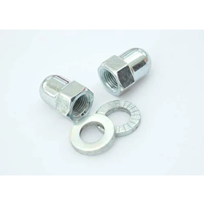 Imagen de acelo 2 tuercas de sombrerete M9 x 1 SW15 L21,5 + discos para dinamo buje Shimano Nexus y freno rueda delantera
