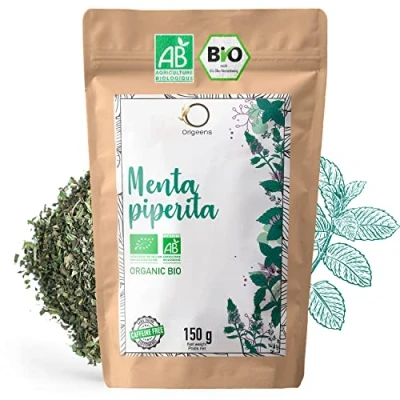 Imagen de HOJAS de Menta piperita ECOLÓGICA 150G secada para hacer té a la menta, frio y Cocina Infusión Ecológica grane