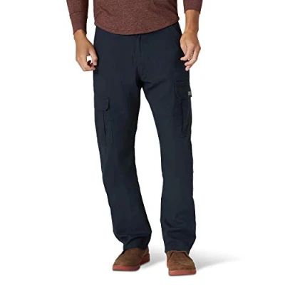 Imagen de Wrangler Authentics Pantalón Cargo elástico de Ajuste Relajado para Hombre, Marino, 40W x 30L