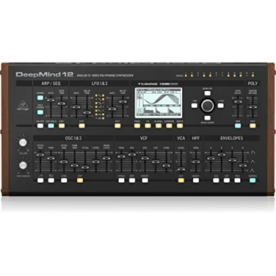 Imagen de Behringer DEEPMIND 12D True Analog Sintetizador de escritorio polifónico 12 voces con 4 motores FX, 2 OSC y LFO por voz, 3 generadores ADSR, matriz modulación 8 canales