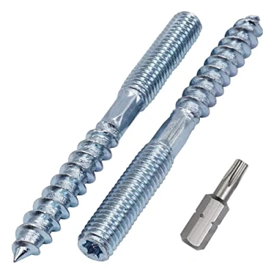 Imagen de SKIR&#039;CO (4 piezas) Pernos colgantes M8 x 90 mm, Tornillos de espiga rosca doble extremo, cabeza