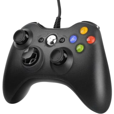 Imagen de Diswoe Mando para Xbox 360, PC con Vibración, USB Wired Gamepad de Controlador 360/Xbox 360 Slim/PC (Windows 7/8/8.1/10/XP/Vista)