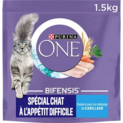 Imagen de PURINA ONE Alimento Especial al Cabillaud/Trucha con apetito difícil para Gatos 1,5 kg