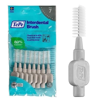 Imagen de TEPE Cepillos Interdentales Original/palillos Interdentales/tamaño 7, Diámetro 1,3 Mm/pack De, Color, Gris, ISO Size 7 (1.3 mm), 8 Unidad