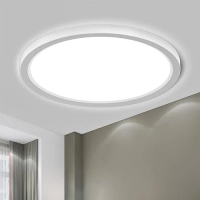 Imagen de LQWELL® Lámpara de Techo LED Techo, IP44 Baño Impermeable Redonda Plana 18W 6000K 1600LM Delgada para Sala Estar Dormitorio Cocina Pasillo Sótano Oficina, 220 * 24mm