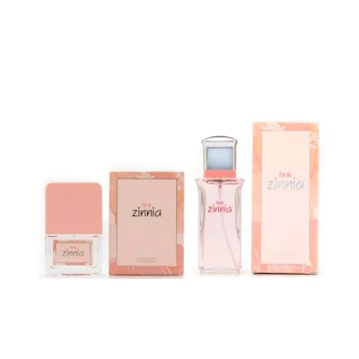 Imagen de ZINNIA Flor de Zinnia, Colonia Mujer, Promoción 100 ml + 30 ml, Pack 2 Productos, Perfume Formato Spray, Eau Toilette Femenina, Aroma Dulce Afrutado, Fragancia Fresca Larga Duración