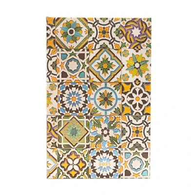 Imagen de Porto (Portuguese Tiles) Maxi 12 month Horizontal Hardback Dayplanner 2025 (Elastic Band Closure): tydzień na dwóch stronach, zamykany gumkę, papier 100 gsm
