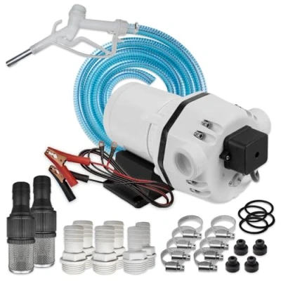 Imagen de JUEGO de BOMBA AdBlue® UREA PARA QUIMICOS, con manguera aspiración/presión, pistola y accesorios, bobinado cobre