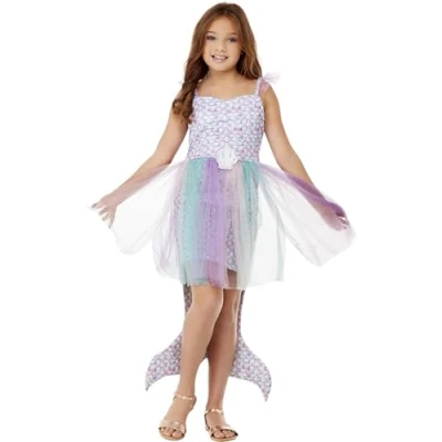 Imagen de Smiffys Disfraz de sirena con concha, Púrpura, Vestido