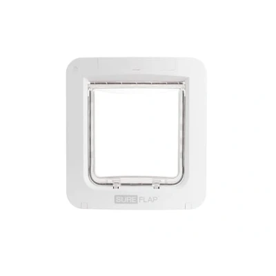 Imagen de Puerta de Mascotas SureFlap Connect Sure Petcare, Lector Microchip y Placas identificación RFID; aplicación móvil hub; Necesita 4 Pilas C (no Incluidas); Puertas, Ventanas Paredes; Blanca.