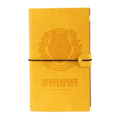 Imagen de Grupo Erik Cuaderno de viaje Harry Potter Hufflepuff notas cuero sintético Diario personal Bloc notas/Regalo merchandising oficial