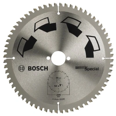 Imagen de Bosch 1x Hoja de Sierra Circular Special (para Madera, Metales no Ferrosos, Plásticos, Ø 230 x 2.5/1.8 30 mm, 64 Dientes, FT, Accesorios Sierras Circulares)