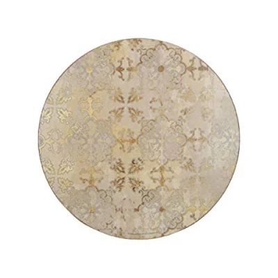 Imagen de CREATIVE TOPS Juego de 4 manteles Individuales con Respaldo Corcho, impresión Dorada, 29 cm, Color Dorado y Gris