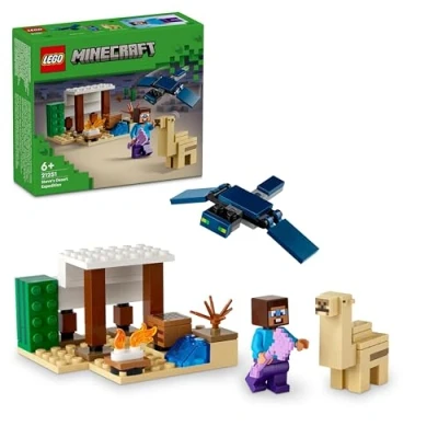 Imagen de Lego Minecraft La Expedición de Steve al Desierto, Juguete Construcción del Videojuego, Bioma con Casa y Figuras Acción, Figura Camello Bebé, Regalo para Niños Niñas 6 Años o Más 21251