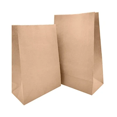 Imagen de Flyoo 60Pcs Bolsas Papel Kraft, 28x15x9cm Bolsa de Kraft Marrón, Regalo, Alimentos, para Pan, Chuches, Bocadillos