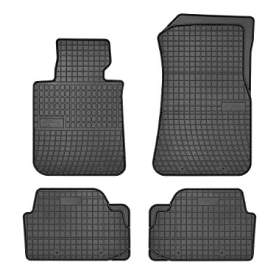 Imagen de DBS Alfombrillas de Coche Goma A Medida para 4 uds. Inodora Antideslizante Contorno Elevado 1765863, Negro