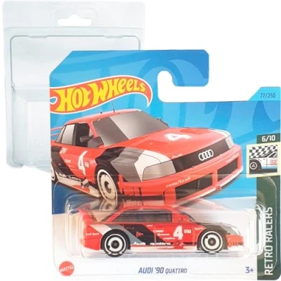 Imagen de Hot Wheels Audi &#039;90 Quattro Retro Racers 6/10 (77/250) HKJ81 Short Card Mattel 2023 + Blister &amp; Protector Pack Friki Monkey