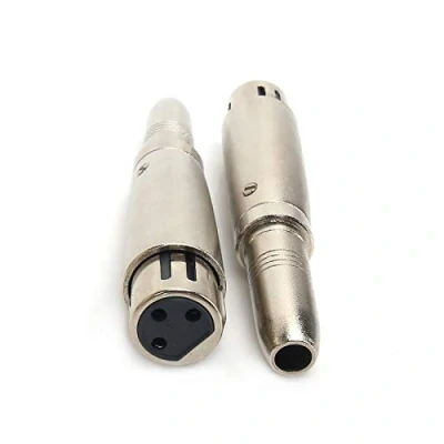 Imagen de SiYear Profession 3 pines XLR hembra a conector de 6,35 mm, adaptador micrófono audio estéreo, mm (paquete 2)