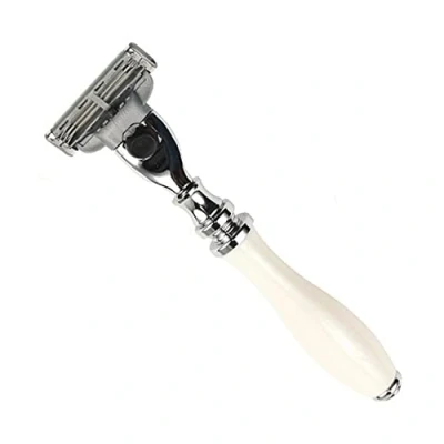 Imagen de Parker Mach 3 Compatible Razor White resina handle mod. 111W M3