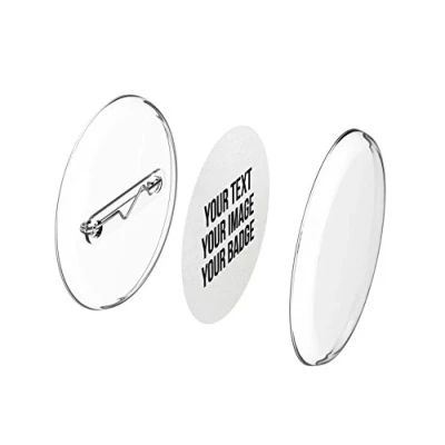 Imagen de chapas plásticas con alfiler incluido (a presión) hágalo usted mismo, sin necesidad de máquina (Ø 30 mm, 10 piezas) Conjunto y papel pre cortado A4