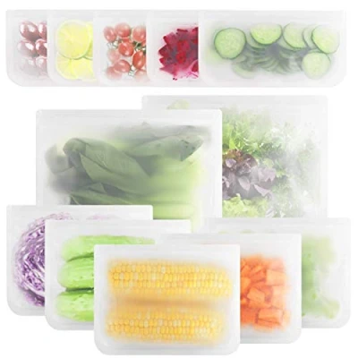 Imagen de Gaoyong 12PCS Bolsas Reutilizables Silicona, de Congelacion, Zip