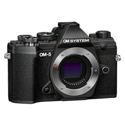 Imagen de OM SYSTEM 5 Cámara con Sistema Micro Four Thirds, Sensor Live Mos de 20 MP, Estabilización Imagen Mejorada Ejes, IP53, Handheld High Res Shot, Negro