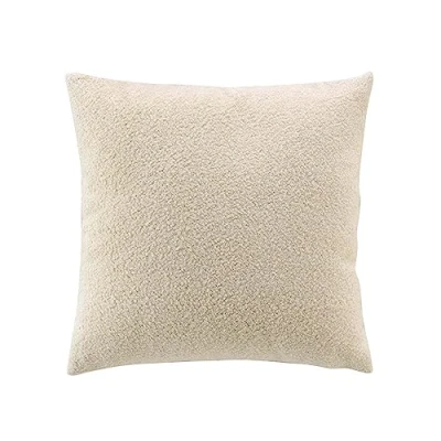 Imagen de Douceur d&#039;Intérieur Wooly Cojín, con Funda extraíble, 45 x cm, Natural, bouclette Liso