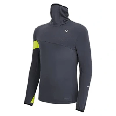 Imagen de Macron Run Fcc Edgar High Neck Top Man Mgry/Nyel Camiseta Running, Gris Amarillo, S Hombres