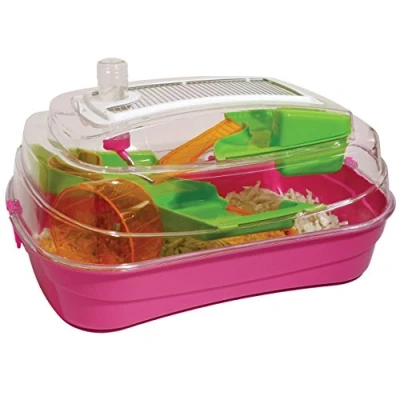 Imagen de Rosewood Abode Dwarf Hamster &amp; Mouse Home, Rosa Intenso