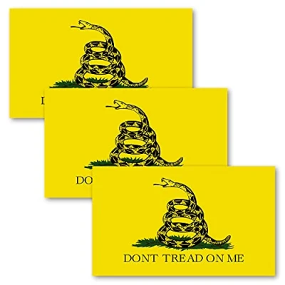 Imagen de Anley 5 &quot;X 3&quot; Don&#039;t Tread on Me calcoman¨ªa 3 Piezas Pegatinas Reflectantes para Parachoques de autom¨®viles y Camiones Juego Unidades