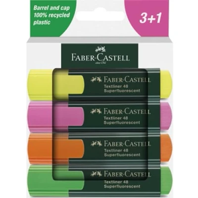 Imagen de Faber Castell 254844 Pack de 4 Subrayadores Textliner 48 Surtido
