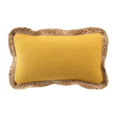 Imagen de Douceur d&#039;Intérieur akina cojín con Funda extraíble (30 x 50 cm) Ocre, algodón y poliéster Yute
