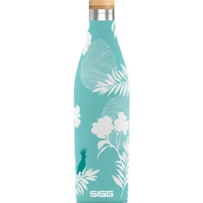 Imagen de SIGG Meridian Sumatra Birds (0,5 L) botella térmica, de acero inoxidable, hermética para bebidas frías y calientes, cooperación con One Tree Planted