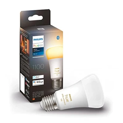 Imagen de Bombilla inteligente Philips Hue A60 E27, Luz Blanca de Cálida a Fría, 75W, Compatible con Alexa/Google Home