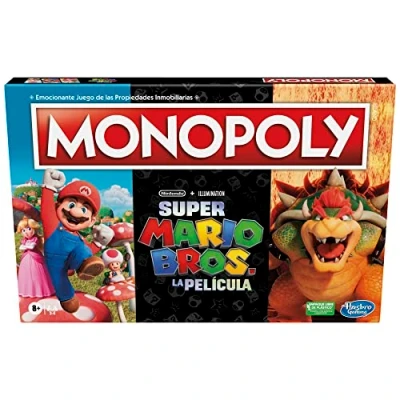 Imagen de Hasbro Juego de Mesa Monopoly basado en la película The Super Mario Bros Incluye Token Bowser