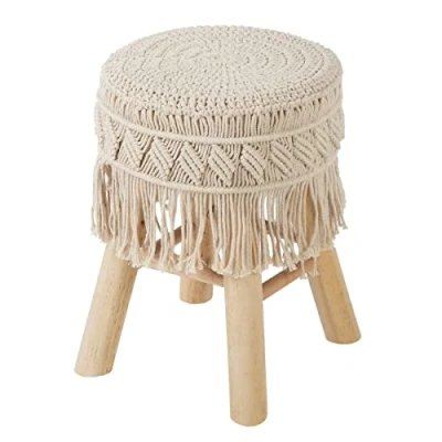 Imagen de ATMOSPHERA CREATEUR D&#039;INTERIEUR Taburete de macramé Verano