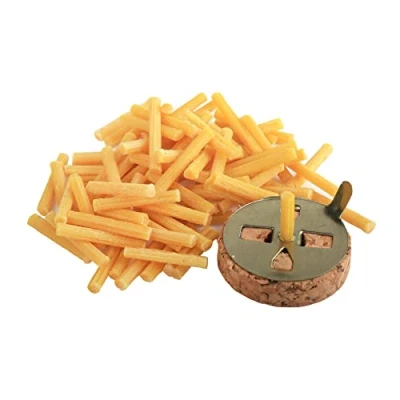 Imagen de NKlaus 2 pcs SET 20g (ca. 80 pcs) mecha de aceite cera abeja real y 1x soporte flotante 3cm 40804