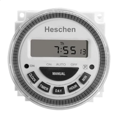 Imagen de Heschen Digital LCD de alimentación semanal programable Temporizador relé Interruptor CN304 220 250VAC 16Amp SPST 5 Pines